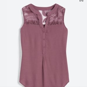 Pixley Dabit Sheer Detail Blouse